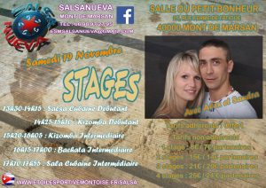 Affiche Stages 19 Novembre 2016 Alex et Sandra